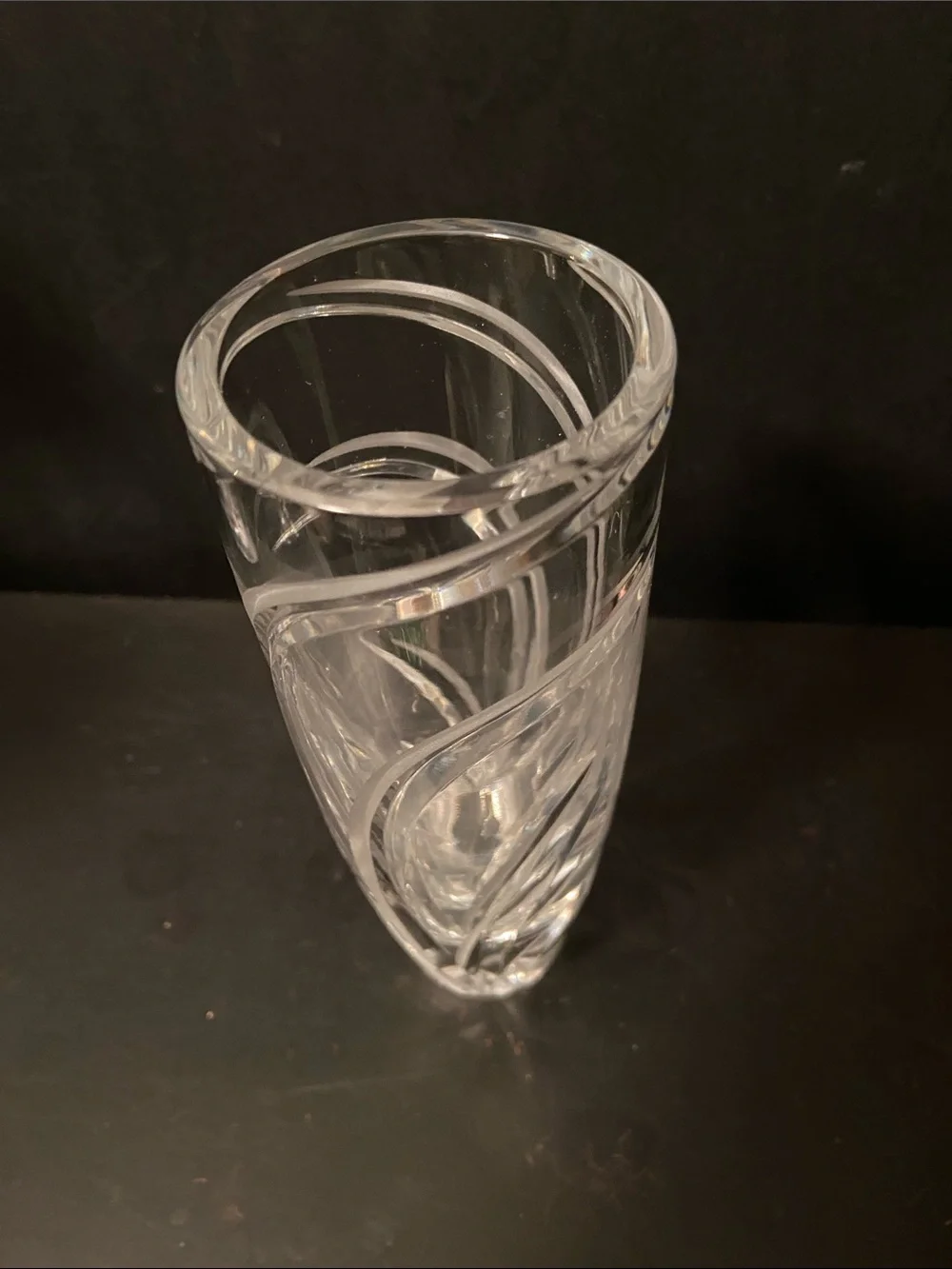 Marquis by Waterford Clear Etched Crystal Vase - Tall Decorative Bud Vase H-6”